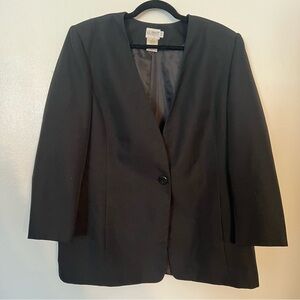 Liz Baker Essentials Black Single Button Blazer 20